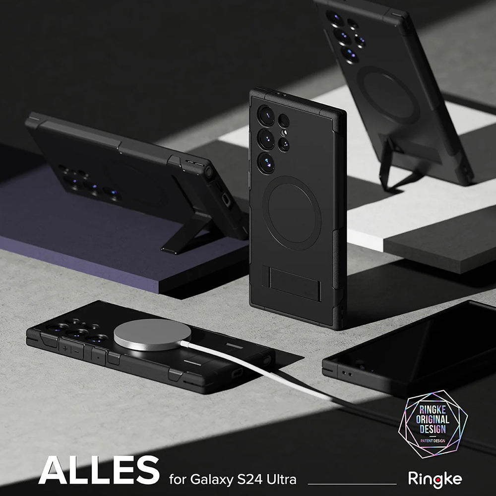 Калъф MagSafe за Samsung Galaxy S24 Ultra S928, Ringke, Alles, Черен
