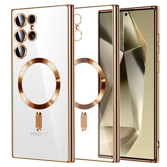 Калъф MagSafe за Samsung Galaxy S24 Ultra S928, Techsuit, Luxury Crystal, Златист