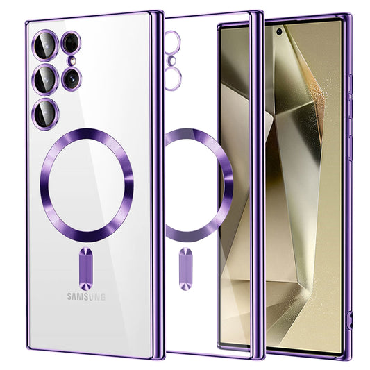 Калъф MagSafe за Samsung Galaxy S24 Ultra S928, Techsuit, Luxury Crystal, Светло лилав