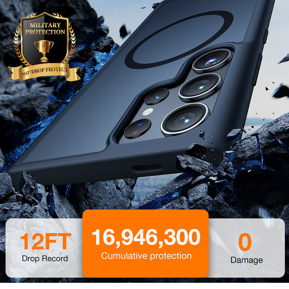 MagSafe калъф за Samsung Galaxy S24 Ultra S928, Torras, Guardian, Черен