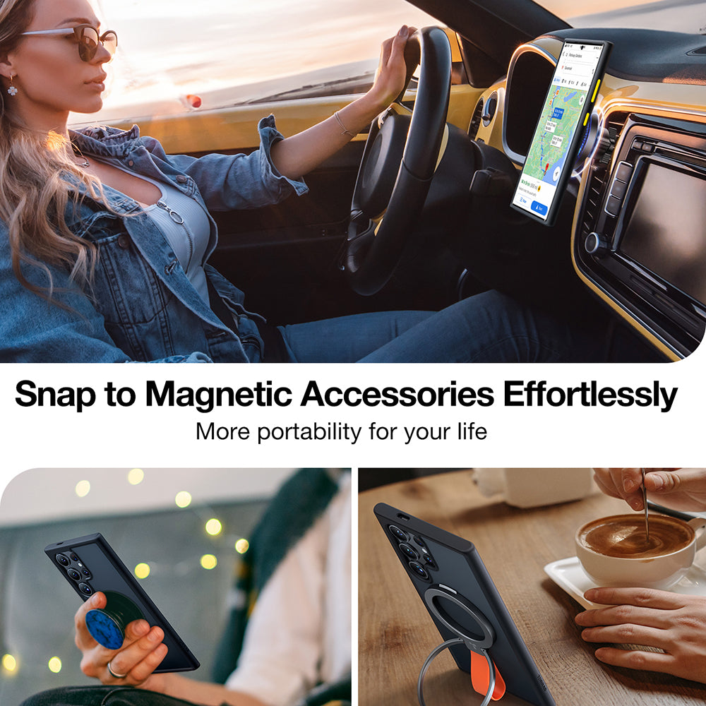 MagSafe калъф за Samsung Galaxy S24 Ultra S928, Torras, Guardian, Черен