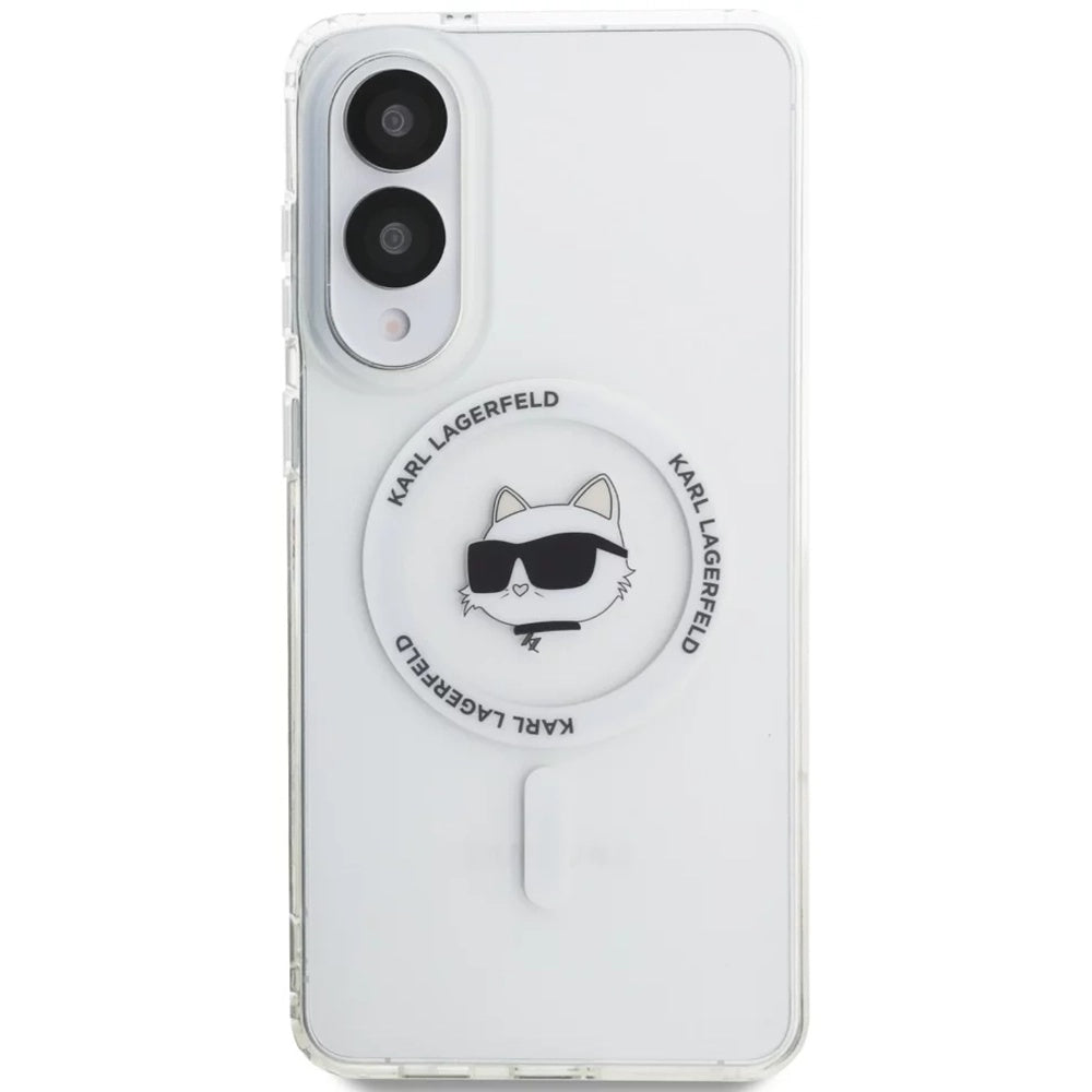 Калъф MagSafe за Samsung Galaxy S25 Edge S937, Karl Lagerfeld, IML Choupette's Head, Бял