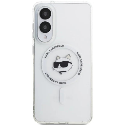 Калъф MagSafe за Samsung Galaxy S25 Edge S937, Karl Lagerfeld, IML Choupette's Head, Бял