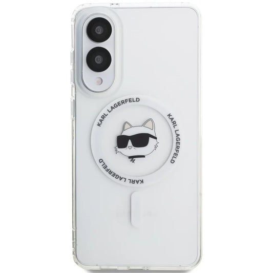 Калъф MagSafe за Samsung Galaxy S25 Edge S937, Karl Lagerfeld, IML Choupette's Head, Бял