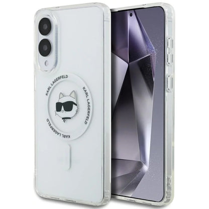 Калъф MagSafe за Samsung Galaxy S25 Edge S937, Karl Lagerfeld, IML Choupette's Head, Бял