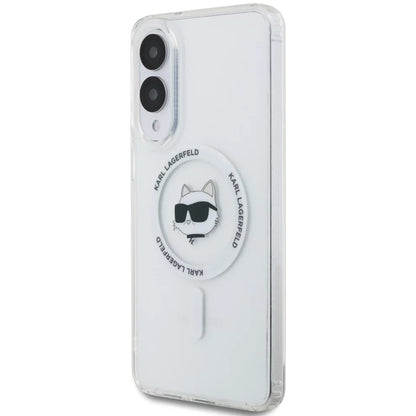 Калъф MagSafe за Samsung Galaxy S25 Edge S937, Karl Lagerfeld, IML Choupette's Head, Бял