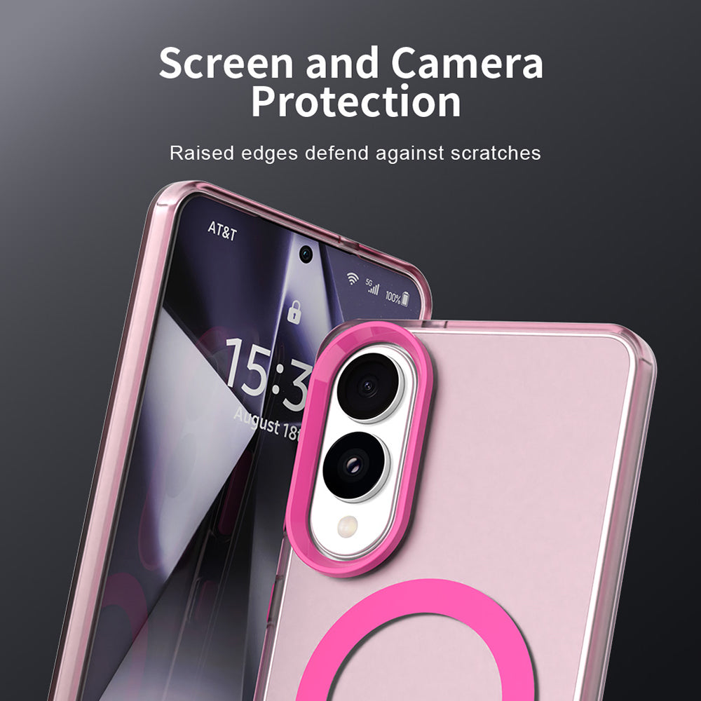 MagSafe Case for Samsung Galaxy S25 Edge S937, Techsuit, CandyCase, Pink