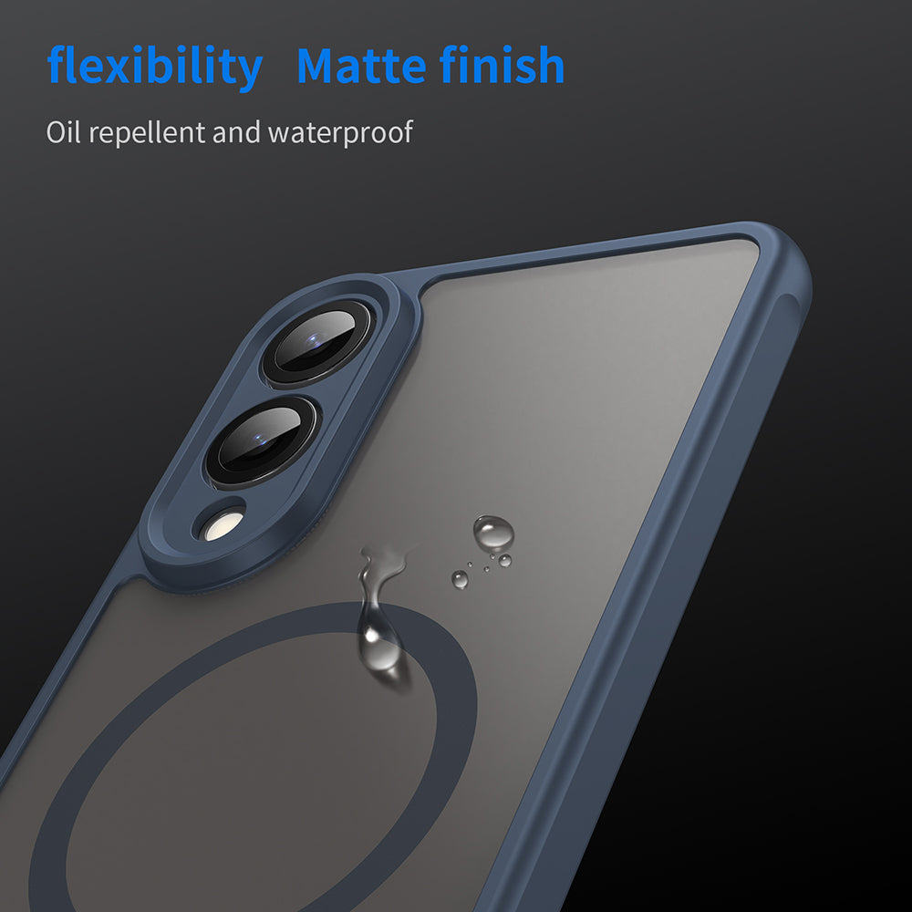 Калъф MagSafe за Samsung Galaxy S25 Edge S937, Techsuit, HaloFrost II, Тъмносин