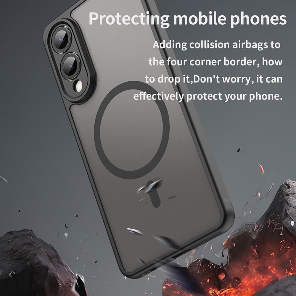 Калъф MagSafe за Samsung Galaxy S25 Edge S937, Techsuit, HaloFrost II, Черен