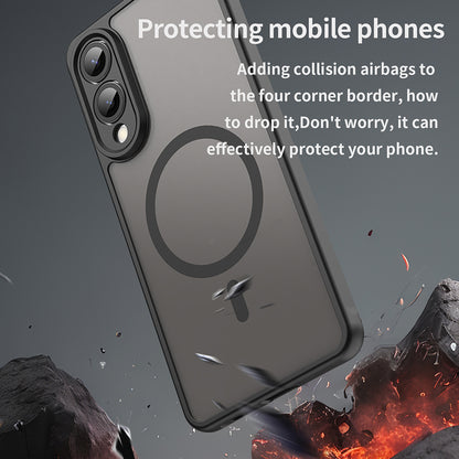 Калъф MagSafe за Samsung Galaxy S25 Edge S937, Techsuit, HaloFrost II, Черен