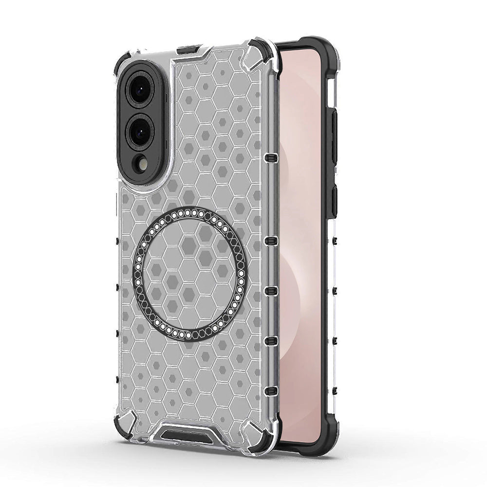 Калъф MagSafe за Samsung Galaxy S25 Edge S937, Techsuit, HoneyComb Shield, Бял