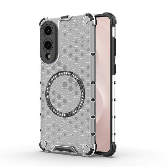 Калъф MagSafe за Samsung Galaxy S25 Edge S937, Techsuit, HoneyComb Shield, Бял