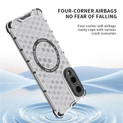 Калъф MagSafe за Samsung Galaxy S25 Edge S937, Techsuit, HoneyComb Shield, Бял