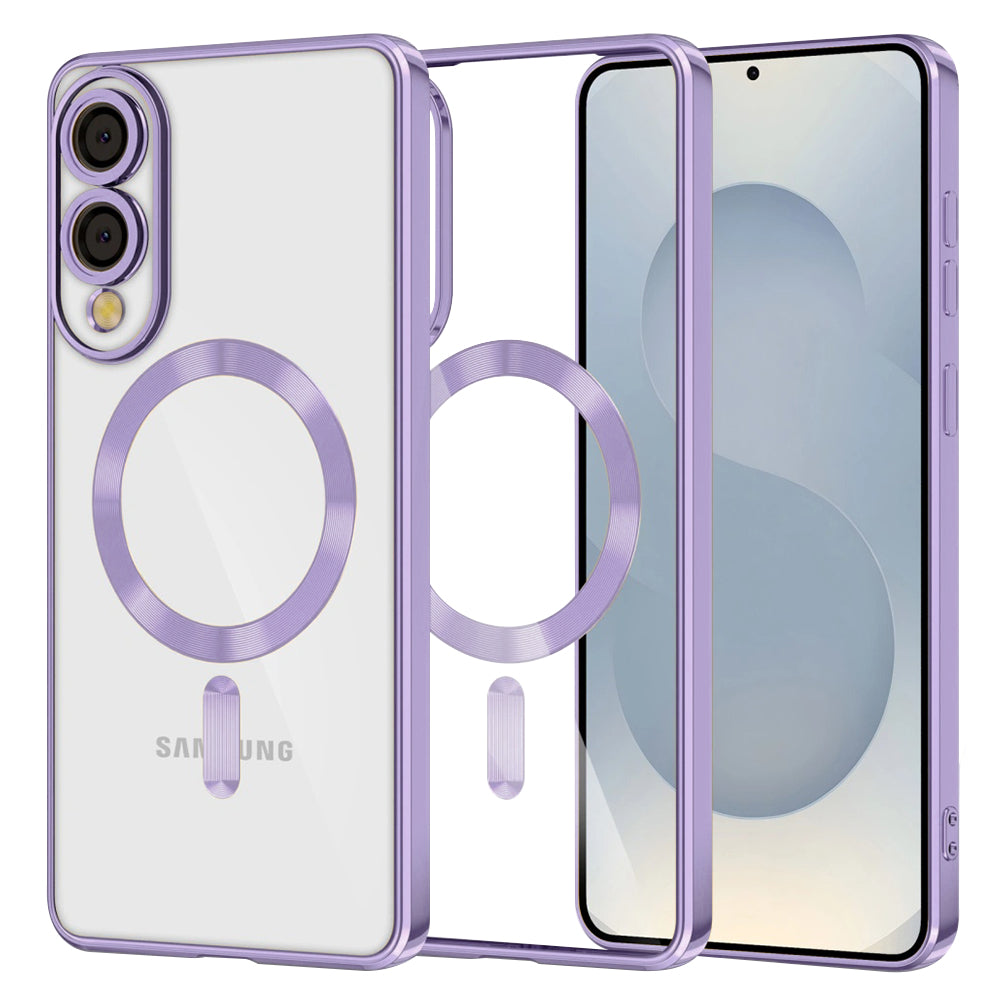 Калъф MagSafe за Samsung Galaxy S25 Edge S937, Techsuit, Luxury Crystal, Светло лилав