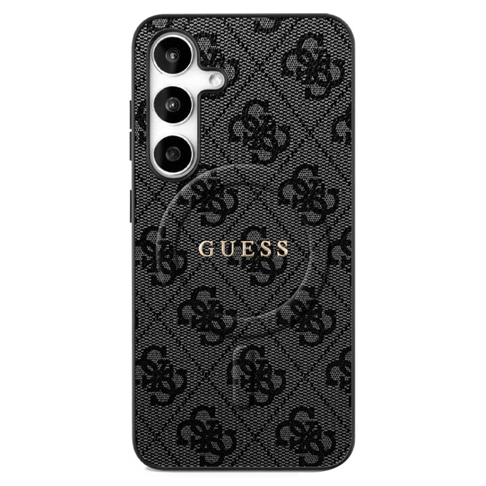 Калъф MagSafe за Samsung Galaxy S25 FE, Guess, 4G Ring Classic Logo, Черен