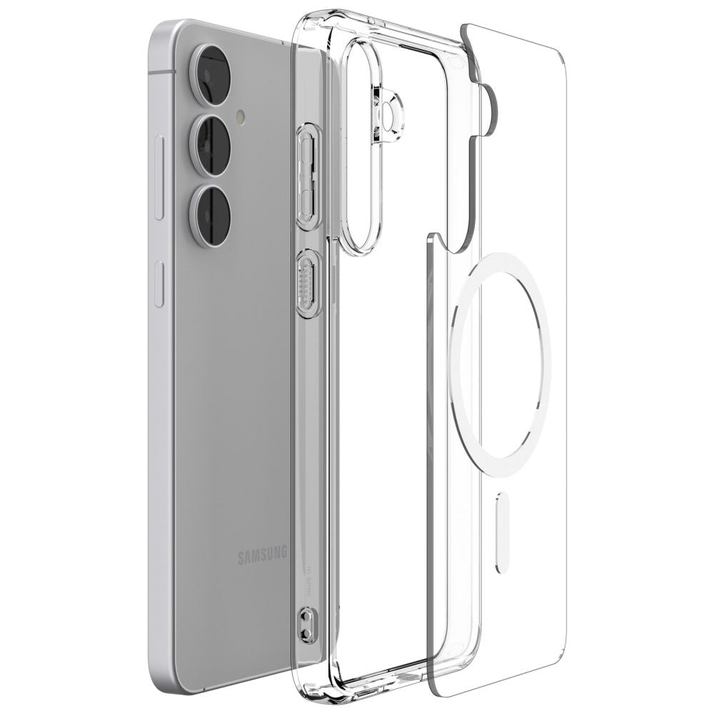 Калъф MagSafe за Samsung Galaxy S25 FE, Spigen, Ultra Hybrid, бял ACS10027