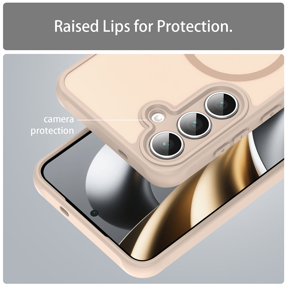 Калъф MagSafe за Samsung Galaxy S25 FE, Techsuit, HaloFrost II, Златист