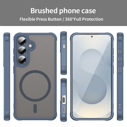 Калъф MagSafe за Samsung Galaxy S25 FE, Techsuit, HaloFrost II, Тъмносин
