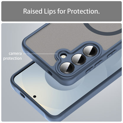 Калъф MagSafe за Samsung Galaxy S25 FE, Techsuit, HaloFrost II, Тъмносин