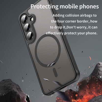 Калъф MagSafe за Samsung Galaxy S25 FE, Techsuit, HaloFrost II, Черен