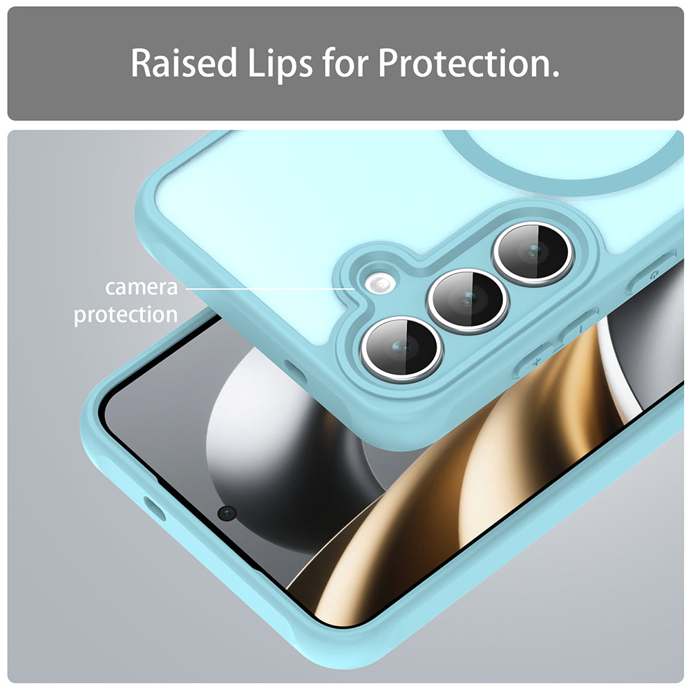 Калъф MagSafe за Samsung Galaxy S25 FE, Techsuit, HaloFrost II, Светлозелен
