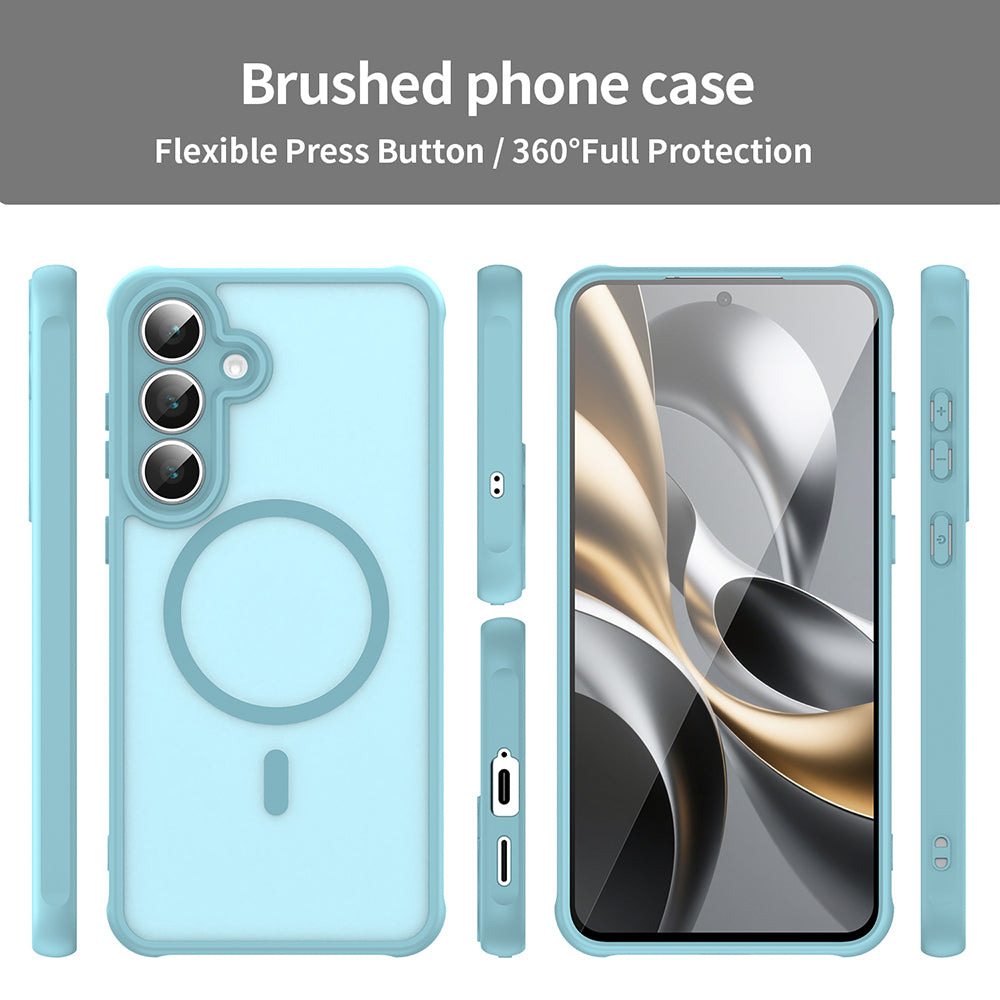 Калъф MagSafe за Samsung Galaxy S25 FE, Techsuit, HaloFrost II, Светлозелен