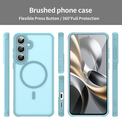 Калъф MagSafe за Samsung Galaxy S25 FE, Techsuit, HaloFrost II, Светлозелен