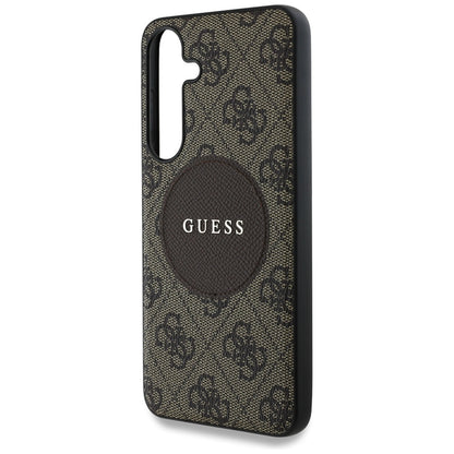Калъф MagSafe за Samsung Galaxy S25+ S936, Guess, 4G Circle Classic Logo, Кафяв