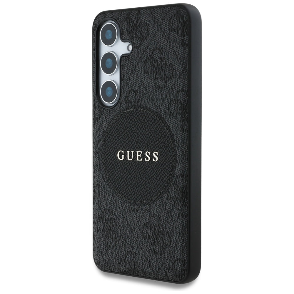 Калъф MagSafe за Samsung Galaxy S25+ S936, Guess, 4G Circle Classic Logo, Черен