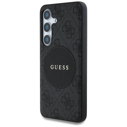 Калъф MagSafe за Samsung Galaxy S25+ S936, Guess, 4G Circle Classic Logo, Черен