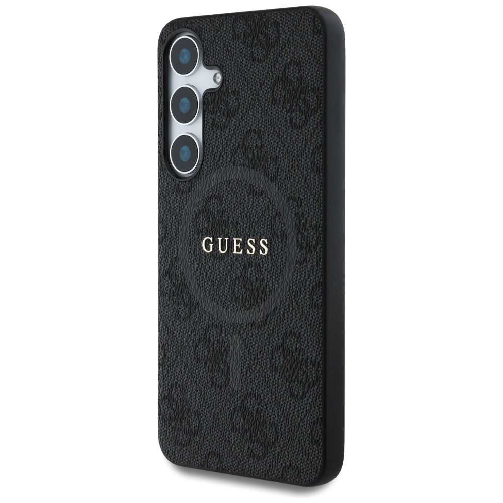 Калъф MagSafe за Samsung Galaxy S25+ S936, Guess, 4G Ring Classic Logo, Черен