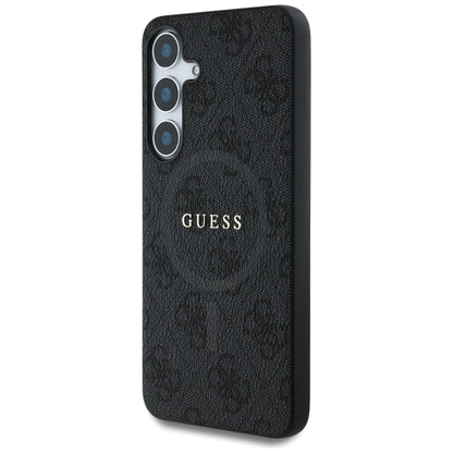 Калъф MagSafe за Samsung Galaxy S25+ S936, Guess, 4G Ring Classic Logo, Черен