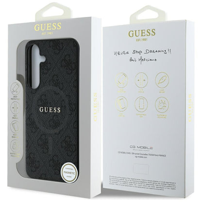 Калъф MagSafe за Samsung Galaxy S25+ S936, Guess, 4G Ring Classic Logo, Черен
