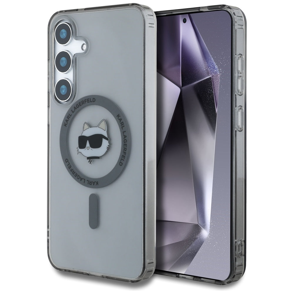 Калъф MagSafe за Samsung Galaxy S25+ S936, Karl Lagerfeld, IML Choupette's Head, Черен
