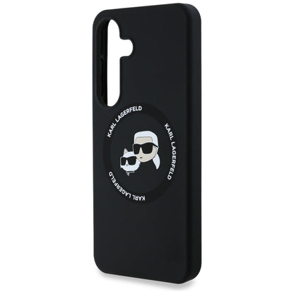 Калъф MagSafe за Samsung Galaxy S25+ S936, Karl Lagerfeld, Silicone Double Heads, Черен