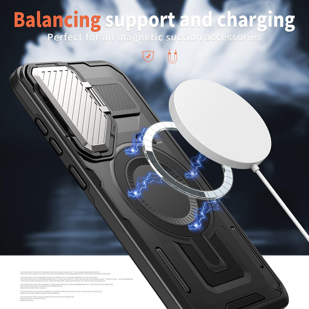 Калъф MagSafe за Samsung Galaxy S25+ S936, Techsuit, CamVault, Черен