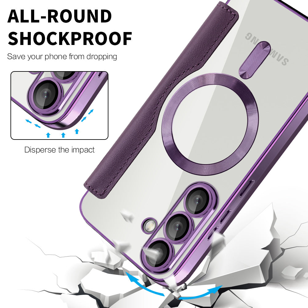 Калъф MagSafe за Samsung Galaxy S25+ S936, Techsuit, SmartMag Book, Лилав