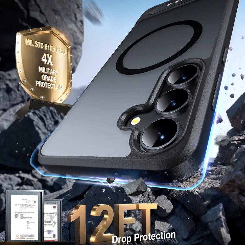 Калъф MagSafe за Samsung Galaxy S25+ S936, Torras, Pstand, Черен