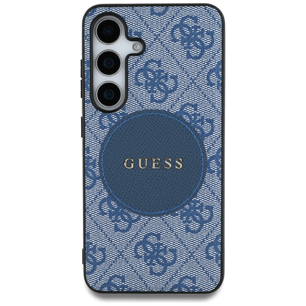 Калъф MagSafe за Samsung Galaxy S25 S931, Guess, 4G Circle Classic Logo, Син