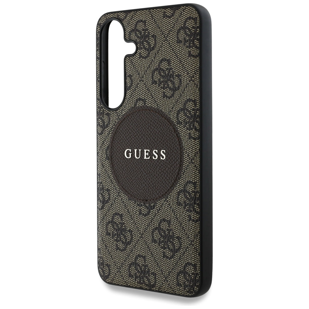 Калъф MagSafe за Samsung Galaxy S25 S931, Guess, 4G Circle Classic Logo, Кафяв