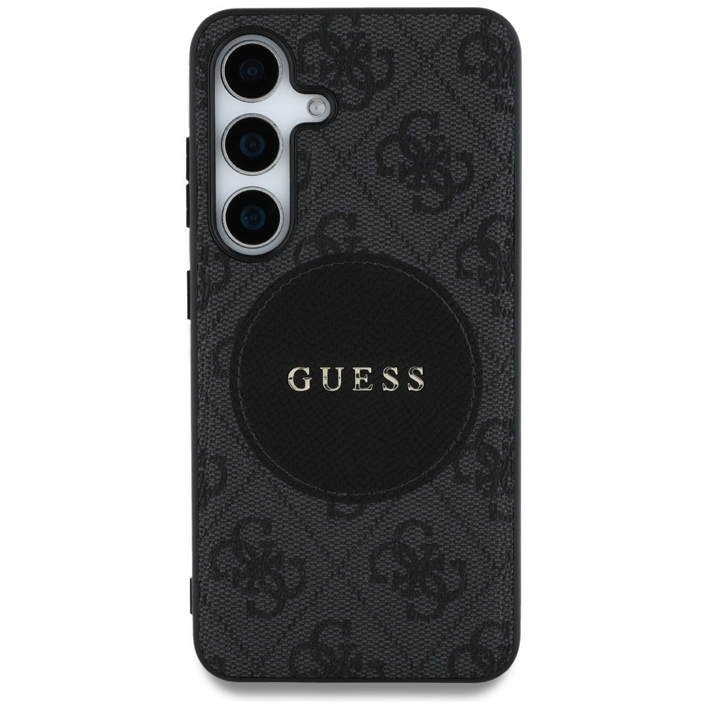 Калъф MagSafe за Samsung Galaxy S25 S931, Guess, 4G Circle Classic Logo, Черен