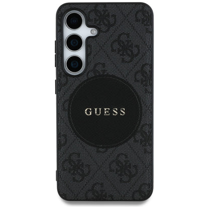 Калъф MagSafe за Samsung Galaxy S25 S931, Guess, 4G Circle Classic Logo, Черен
