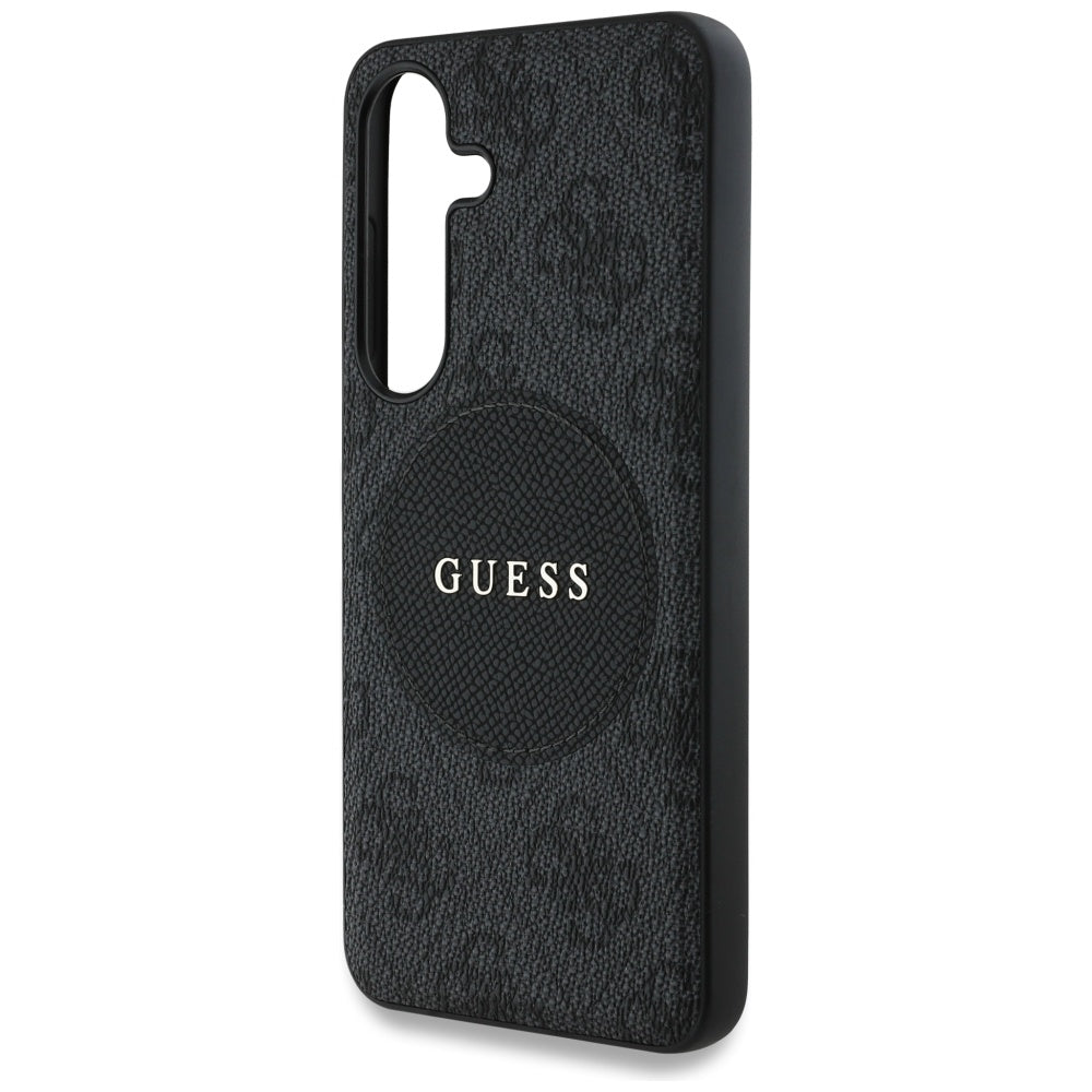 Калъф MagSafe за Samsung Galaxy S25 S931, Guess, 4G Circle Classic Logo, Черен