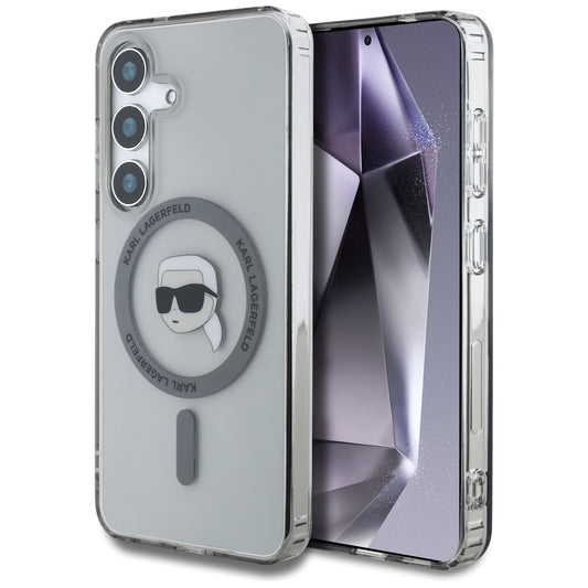 Калъф MagSafe за Samsung Galaxy S25 S931, Karl Lagerfeld, IML Karl's Head, Черен