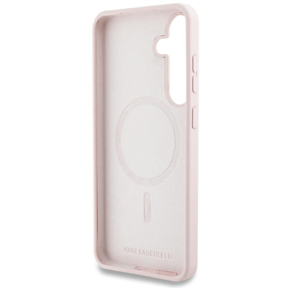 Калъф MagSafe за Samsung Galaxy S25 S931, Karl Lagerfeld, Silicone Graffiti, Розов