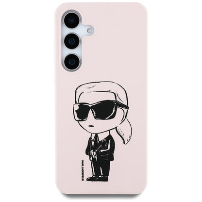Калъф MagSafe за Samsung Galaxy S25 S931, Karl Lagerfeld, Silicone Graffiti, Розов