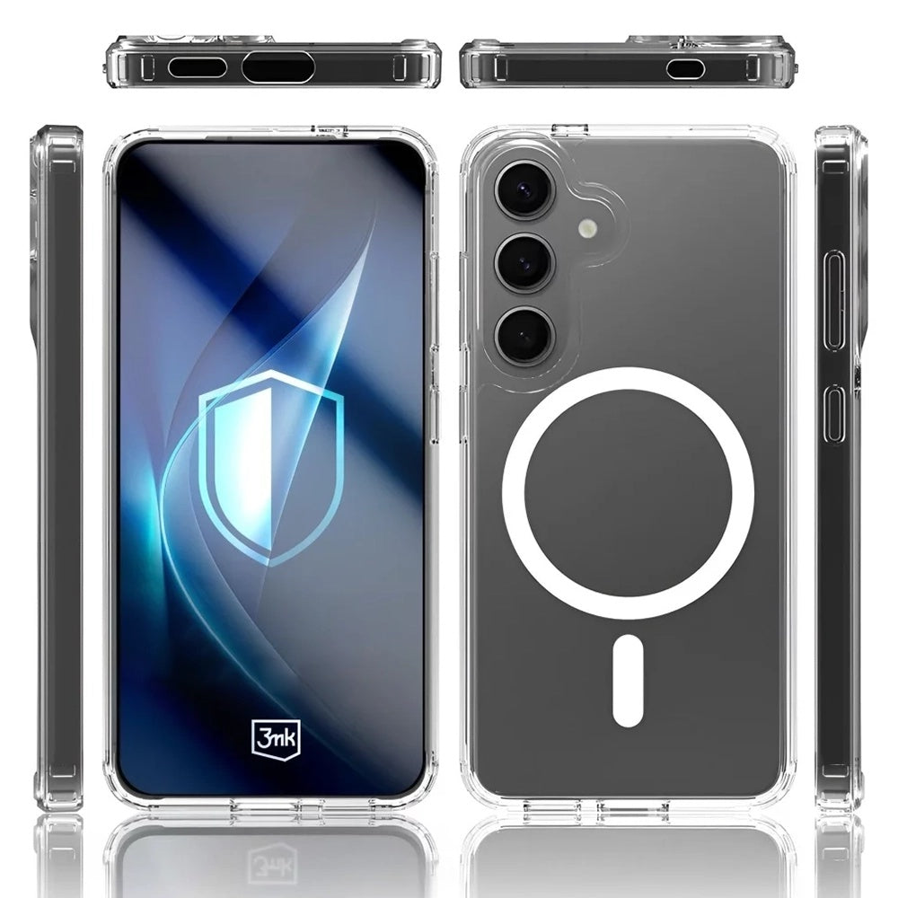 MagSafe калъф за Samsung Galaxy S25 S931 / S24 S921, 3MK, Armor MagCase, прозрачен