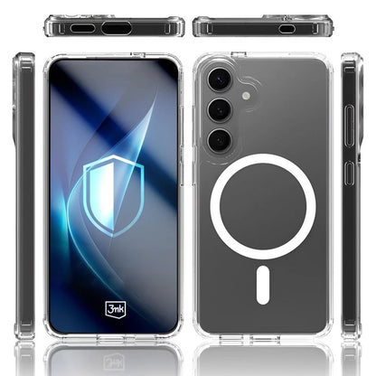 MagSafe калъф за Samsung Galaxy S25 S931 / S24 S921, 3MK, Armor MagCase, прозрачен