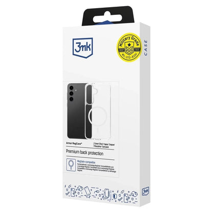MagSafe калъф за Samsung Galaxy S25 S931 / S24 S921, 3MK, Armor MagCase, прозрачен