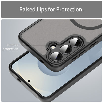 Калъф MagSafe за Samsung Galaxy S25 S931 / S24 S921, Techsuit, HaloFrost II (Big Lens Hole), Черен